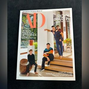 Architectural Digest Magazine (February, 2018) Ricky Martin Cover